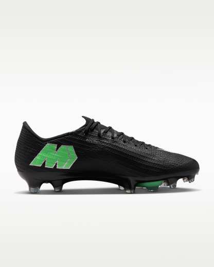 Nike Mercurial Superfly 11 Elite Düşük Bilekli Kuru Çim Zemin Kramponu - Siyah/Siyah/Illusion Green