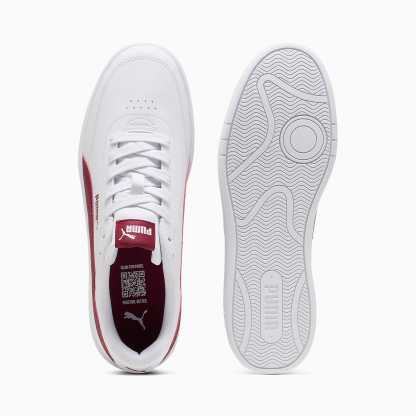 Court CLASSIC Clean UNISEX Ayakkabı - PUMA White-Garnet Glow - 402223_22 - Görsel 4