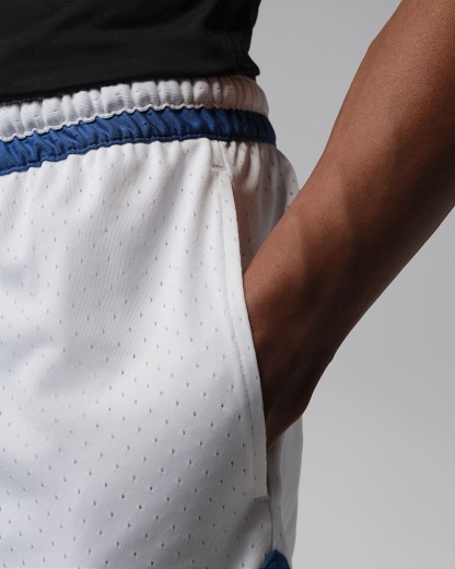 Jordan Sport Dri-FIT 18 cm Mesh Diamond Erkek Şortu - Beyaz/True Blue/True Blue