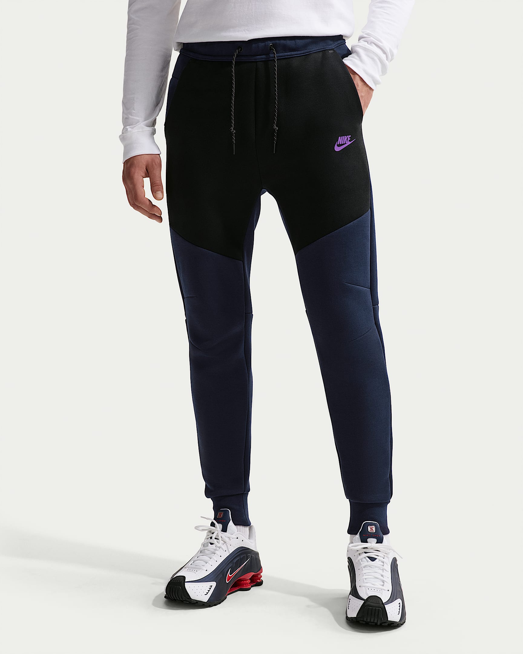 Nike Tech Fleece Erkek Jogger'ı - Obsidian/Siyah/Bright Violet
