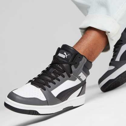 Rebound Ayakkabı - PUMA White-PUMA Black-Shadow Gray - 392326_03 - Görsel 2