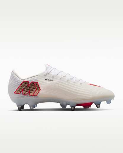 Nike Mercurial Superfly 11 Elite Düşük Bilekli Yumuşak Zemin Kramponu - Beyaz/Bright Crimson/Blur