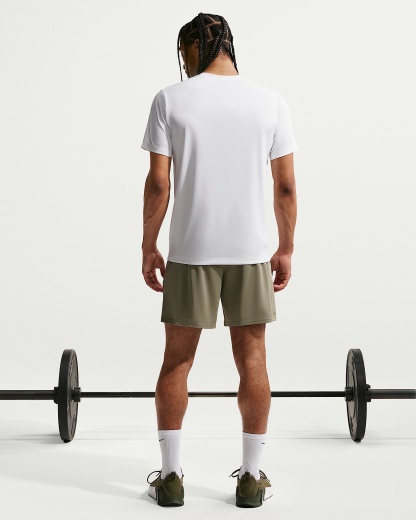 Nike Dri-FIT Erkek Antrenman Tişörtü - Beyaz/Siyah