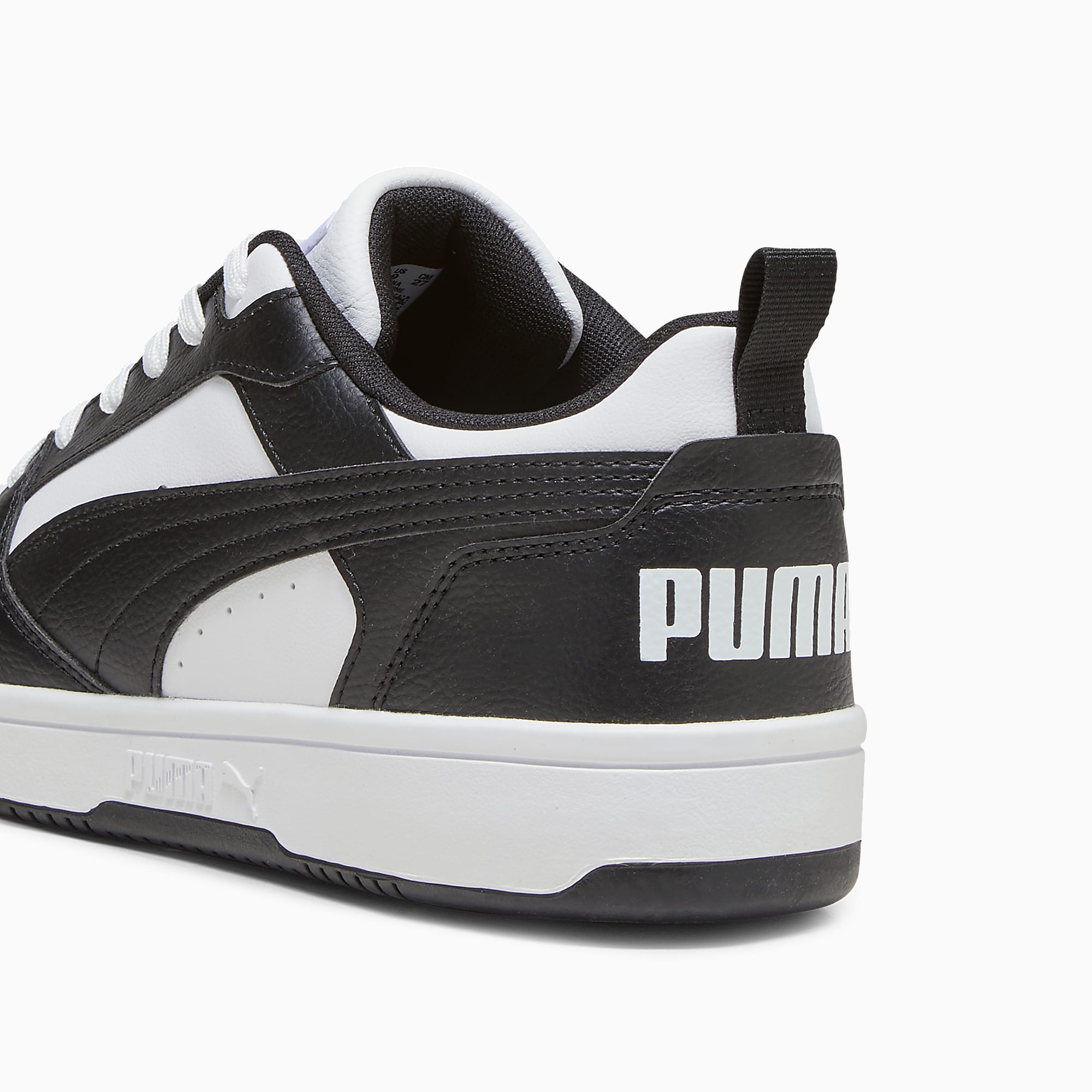 Rebound V6 Low UNISEX Ayakkabı - Puma White-Puma Black-Puma White - 406388_01 - Görsel 5