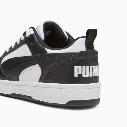 Rebound V6 Low UNISEX Ayakkabı - Puma White-Puma Black-Puma White - 406388_01 - Görsel 5