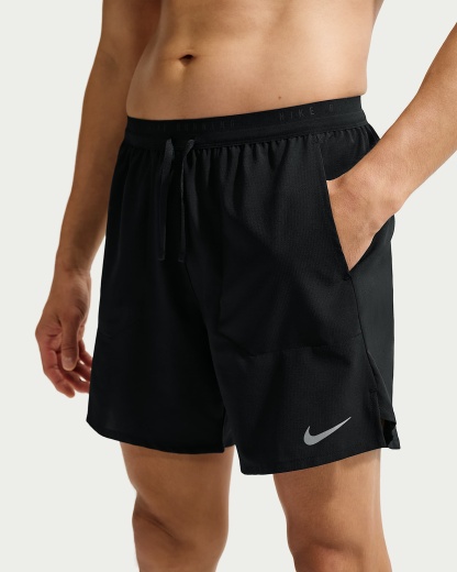 Nike Stride Dri-FIT 18 cm Slip Astarlı Erkek Koşu Şortu - Siyah