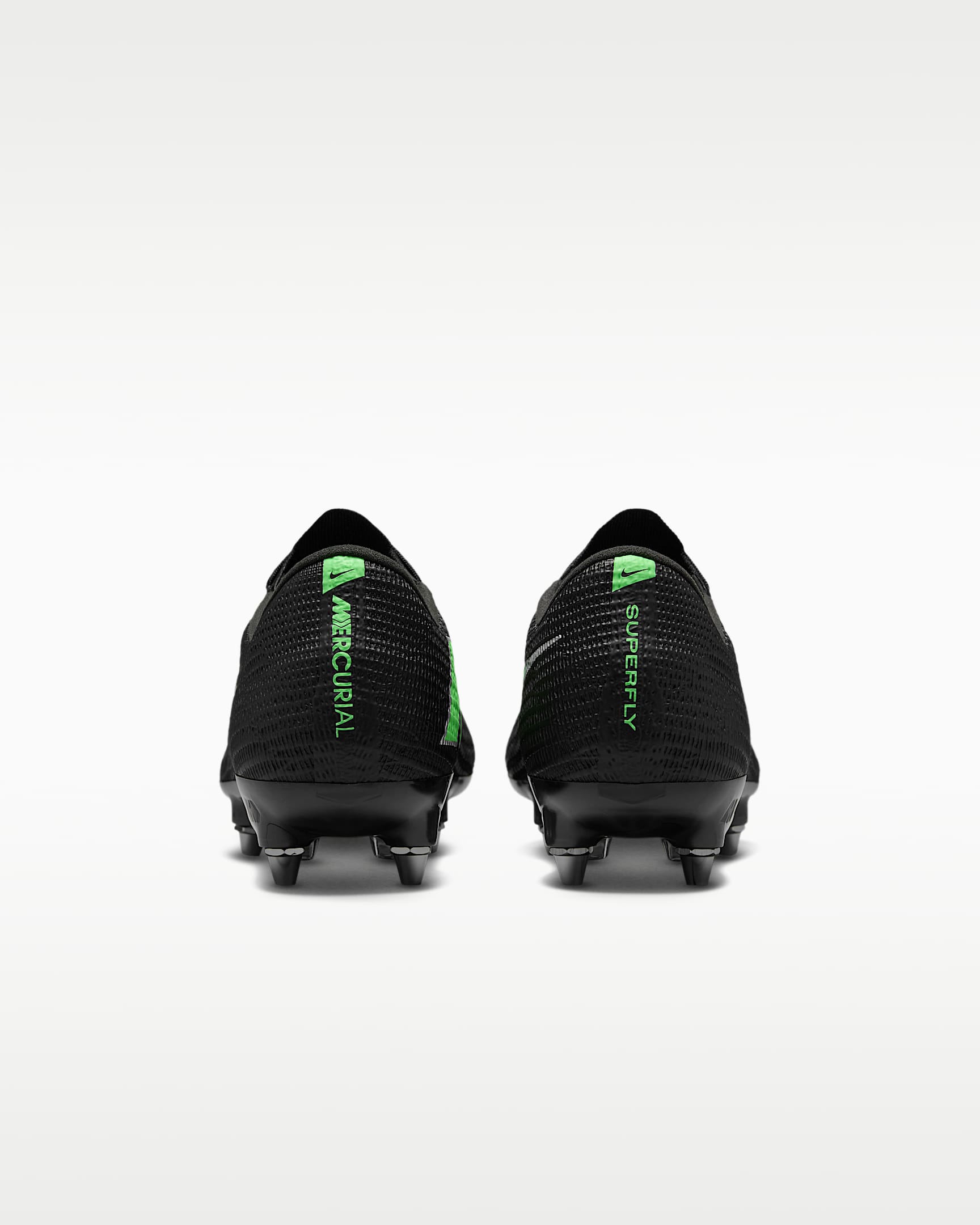 Nike Mercurial Superfly 11 Elite Düşük Bilekli Yumuşak Zemin Kramponu - Siyah/Siyah/Illusion Green