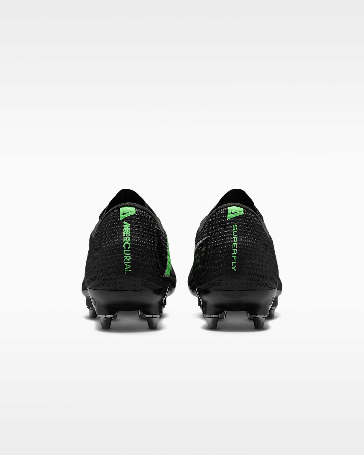 Nike Mercurial Superfly 11 Elite Düşük Bilekli Yumuşak Zemin Kramponu - Siyah/Siyah/Illusion Green