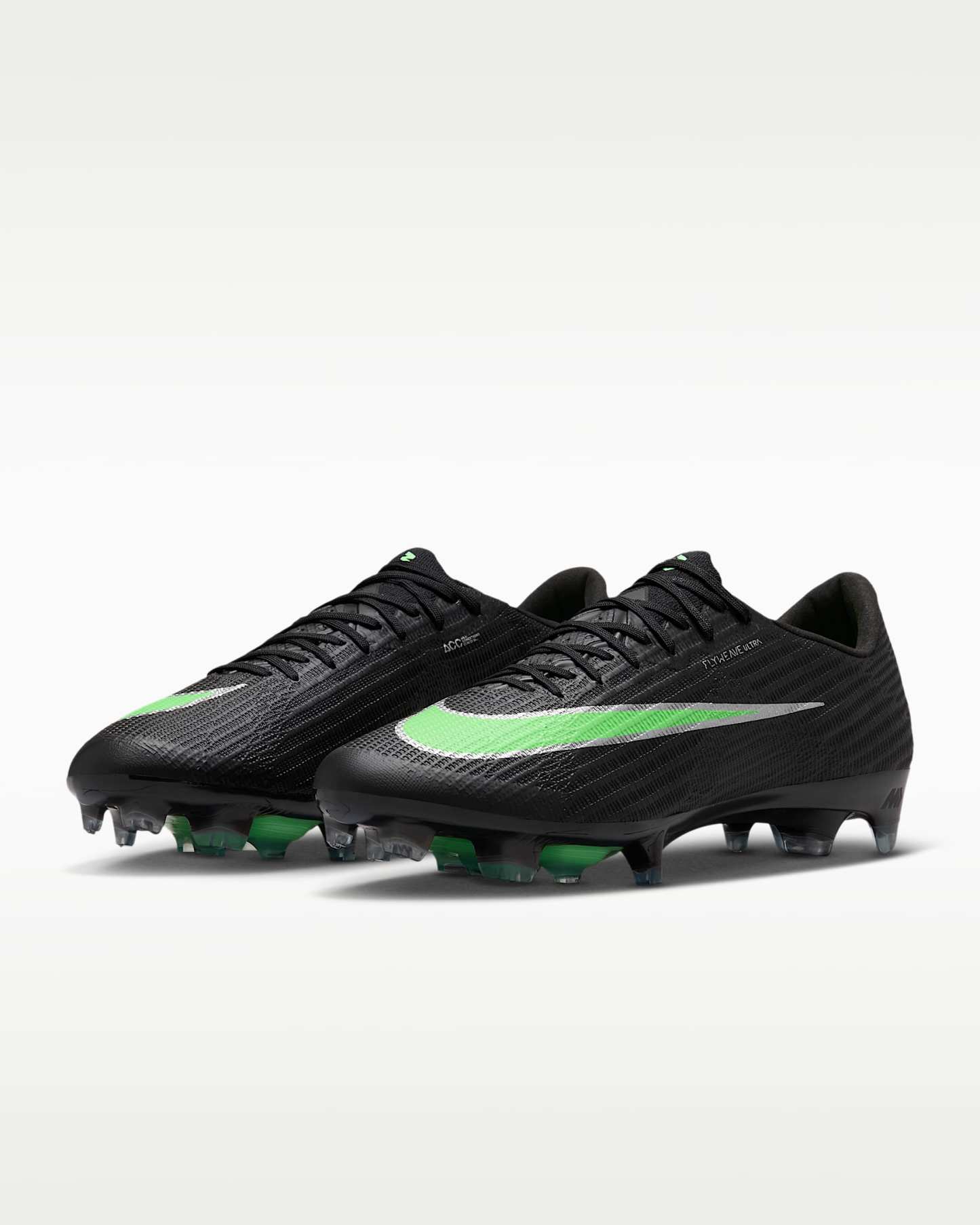 Nike Mercurial Superfly 11 Elite Düşük Bilekli Kuru Çim Zemin Kramponu - Siyah/Siyah/Illusion Green