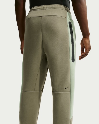 Nike Tech Renk Bloklu Açık Paçalı Fleece Erkek Eşofman Altı - Silver Sage/Jade Horizon/Siyah