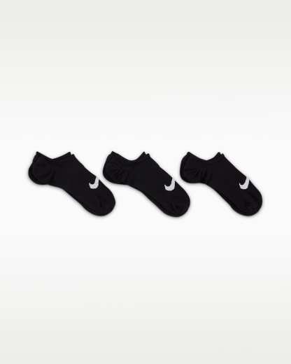 Nike Everyday Plus Lightweight Kadın Antrenman Babet Çorapları (3 Çift) - Siyah/Beyaz