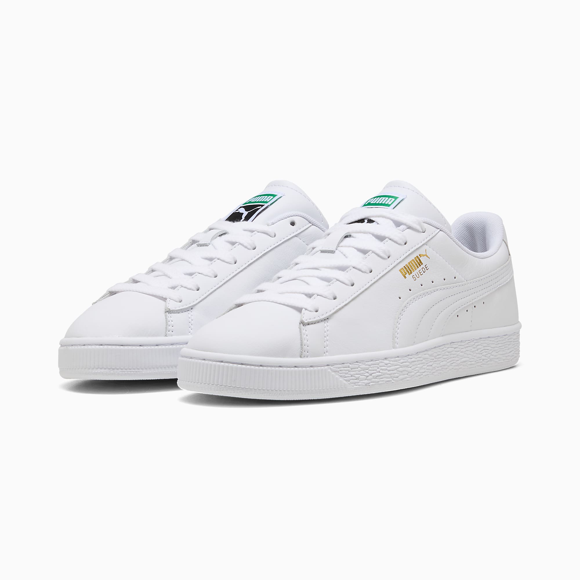 Suede UNISEX Ayakkabı - PUMA White-Archive Green - 408467_01 - Görsel 4