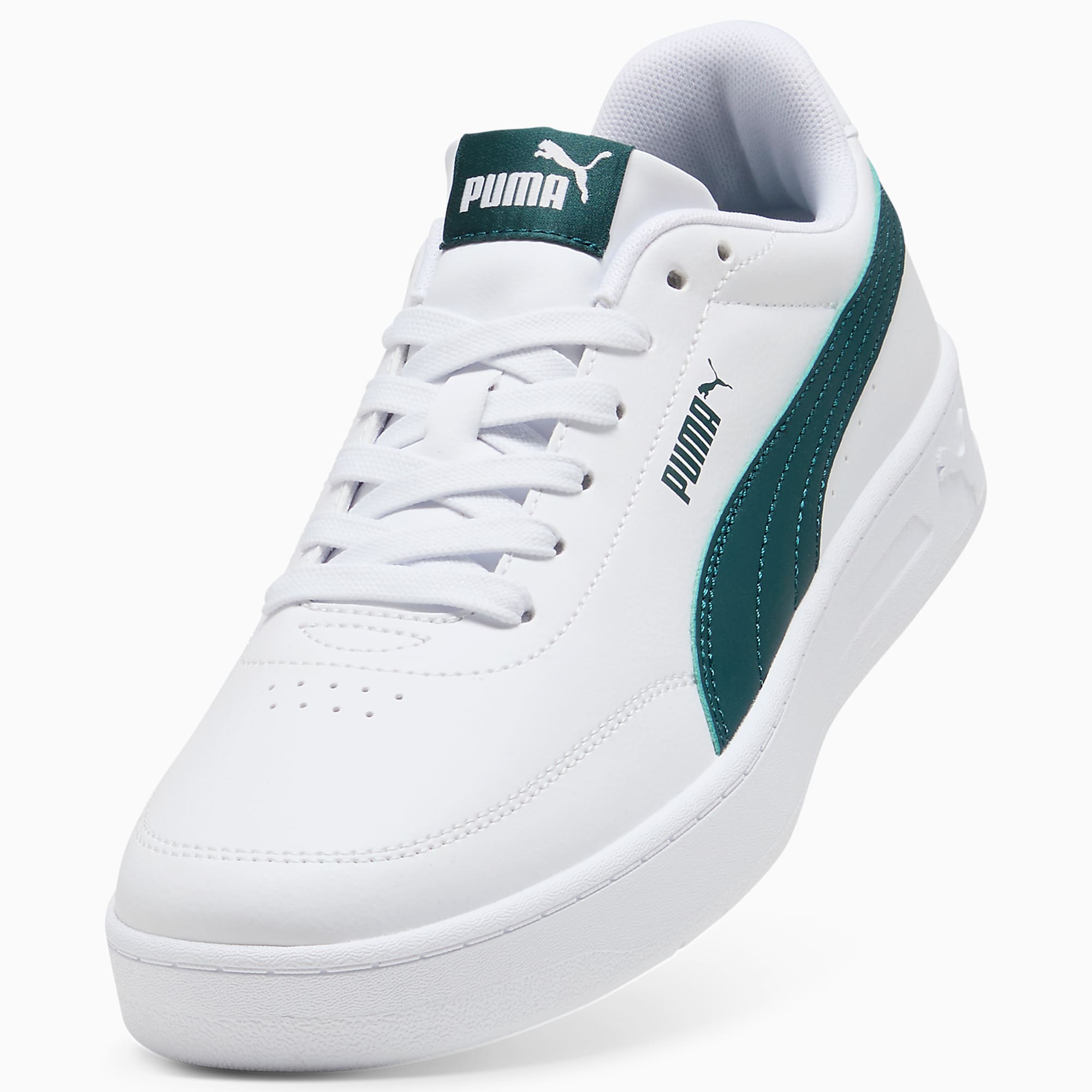 Court CLASSIC Clean UNISEX Ayakkabı - PUMA White-Dark Green - 402223_24 - Görsel 6
