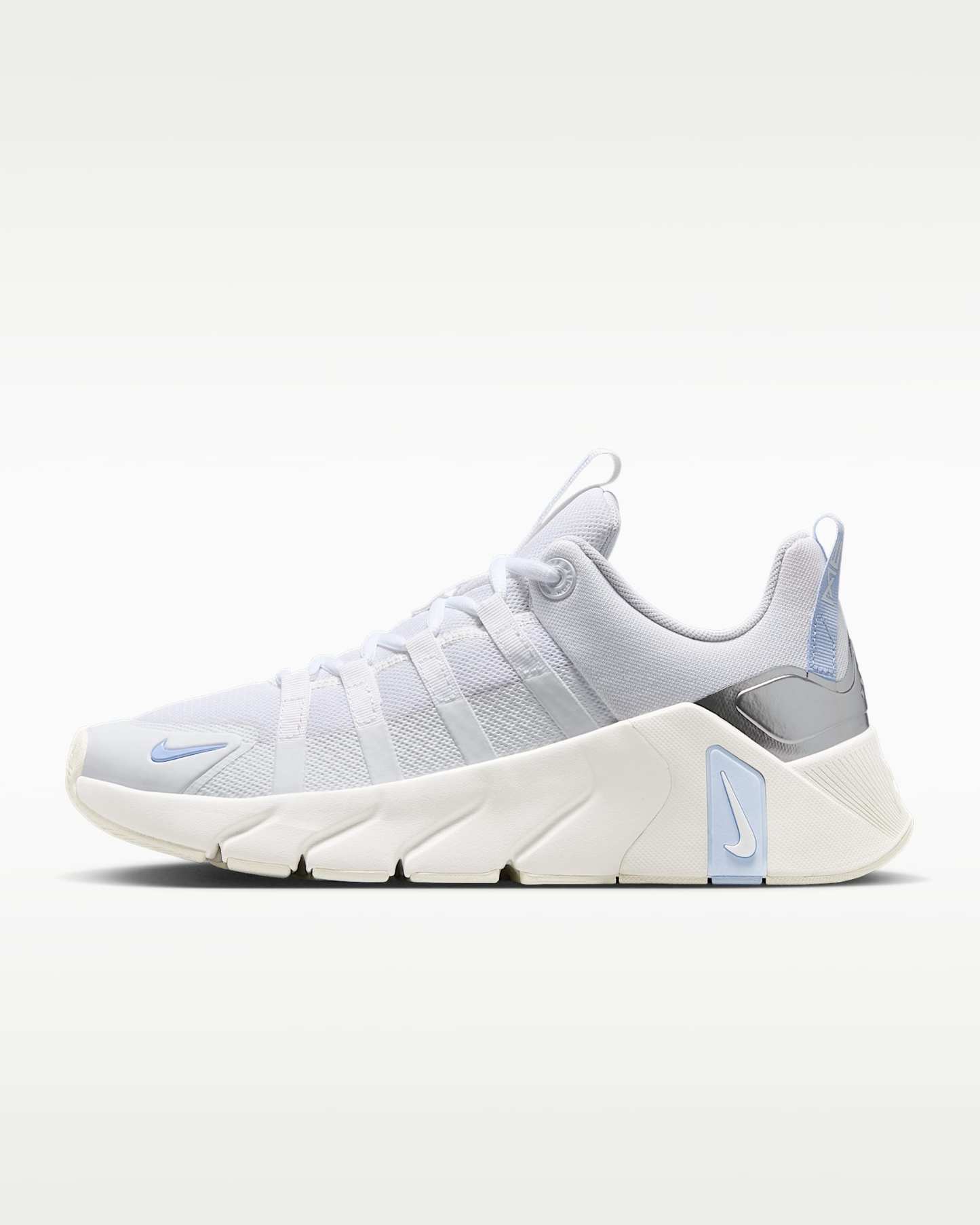 Nike Free Metcon 7 Kadın Antrenman Ayakkabısı - Beyaz/Hydrogen Blue/Metallic Silver/Beyaz