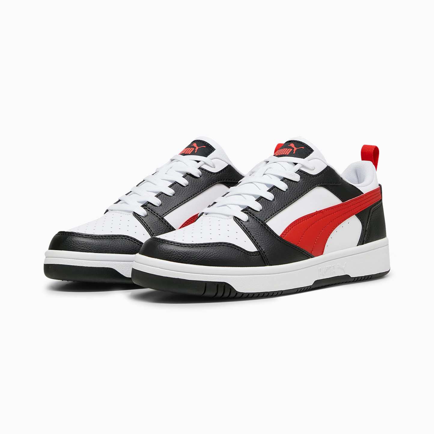 Rebound V6 Low UNISEX Ayakkabı - PUMA White-For All Time Red-PUMA Black - 406388_04 - Görsel 4