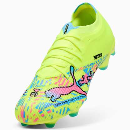 ULTRA NITRO™ 7 MATCH ADVANCED LEVEL FG/AG UNISEX Krampon - PUMA White-Blue Glimmer-Pink Glimmer-Yellow Alert - 109240_01 - Görsel 6