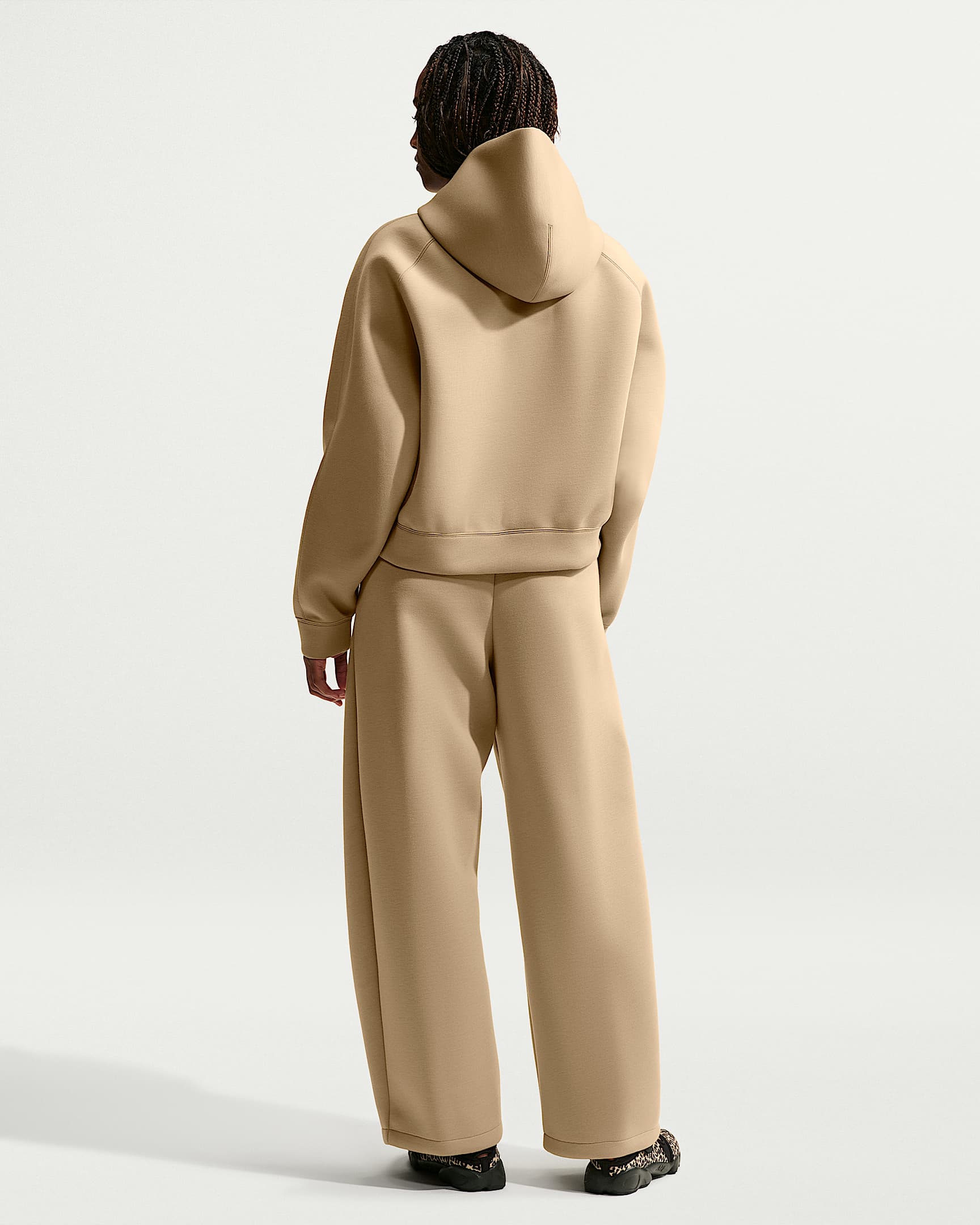 Nike Pregame Fleece Bol Kesimli Normal Belli Kadın Eşofman Altı - Parachute Beige/Parachute Beige