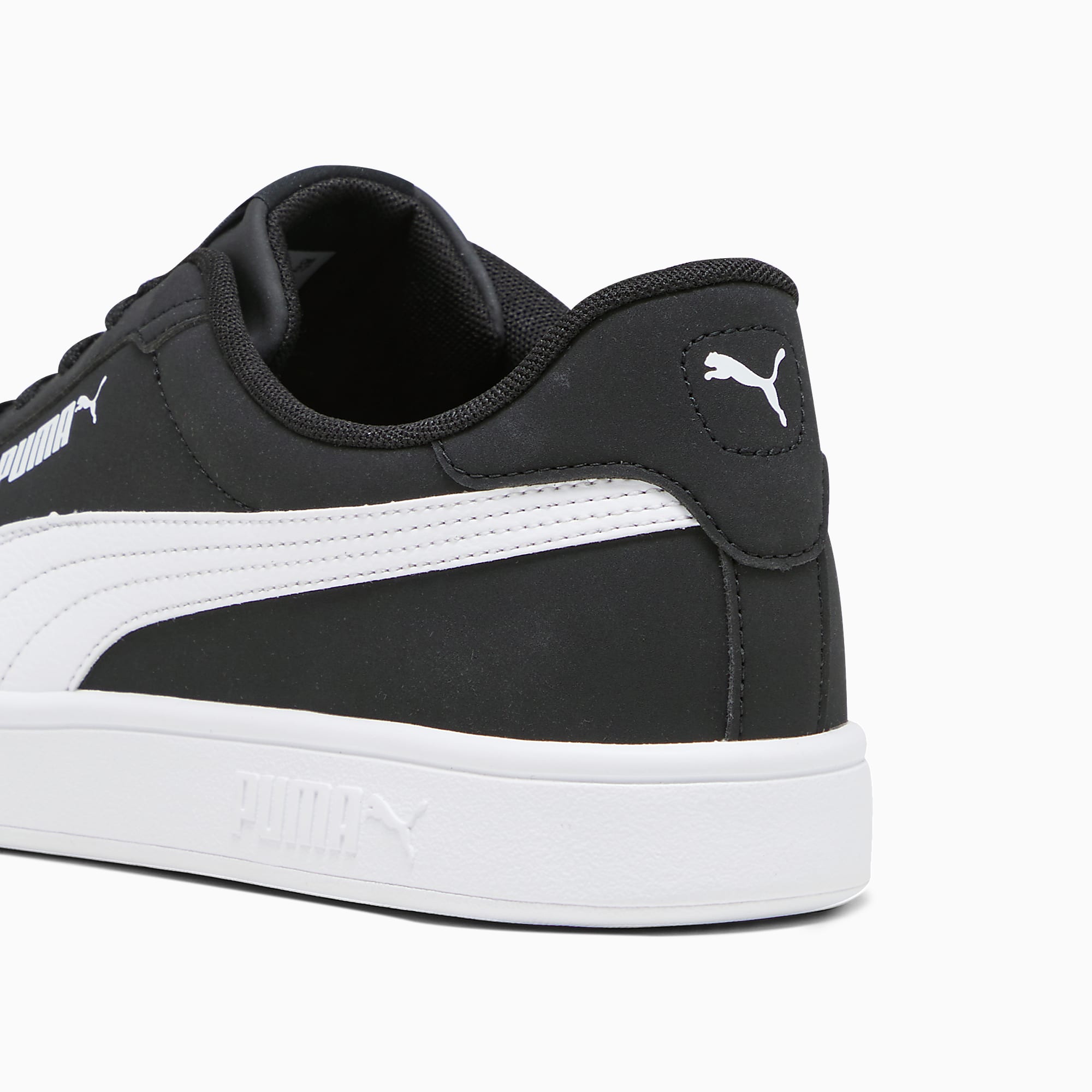 PUMA Smash 3.0 Buck Ayakkabı - Puma Black-Puma White - 392336_01 - Görsel 5