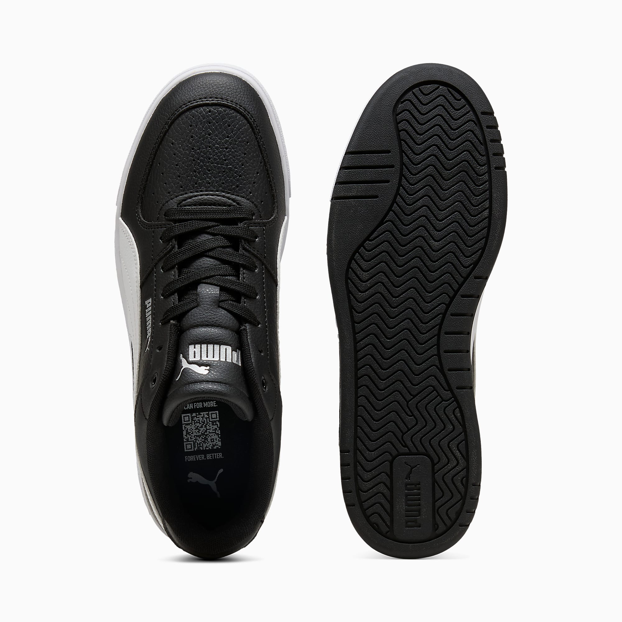 PUMA Caven UNISEX Ayakkabı - Puma Black-Puma White-Puma Silver - 409170_03 - Görsel 4