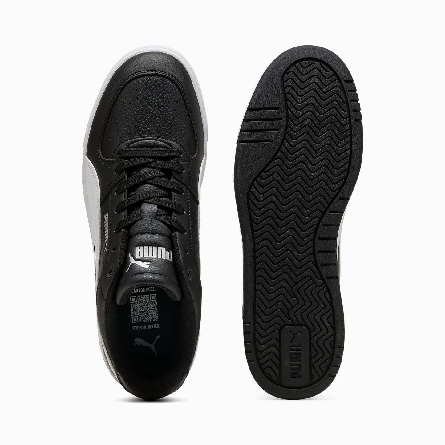 PUMA Caven UNISEX Ayakkabı - Puma Black-Puma White-Puma Silver - 409170_03 - Görsel 4