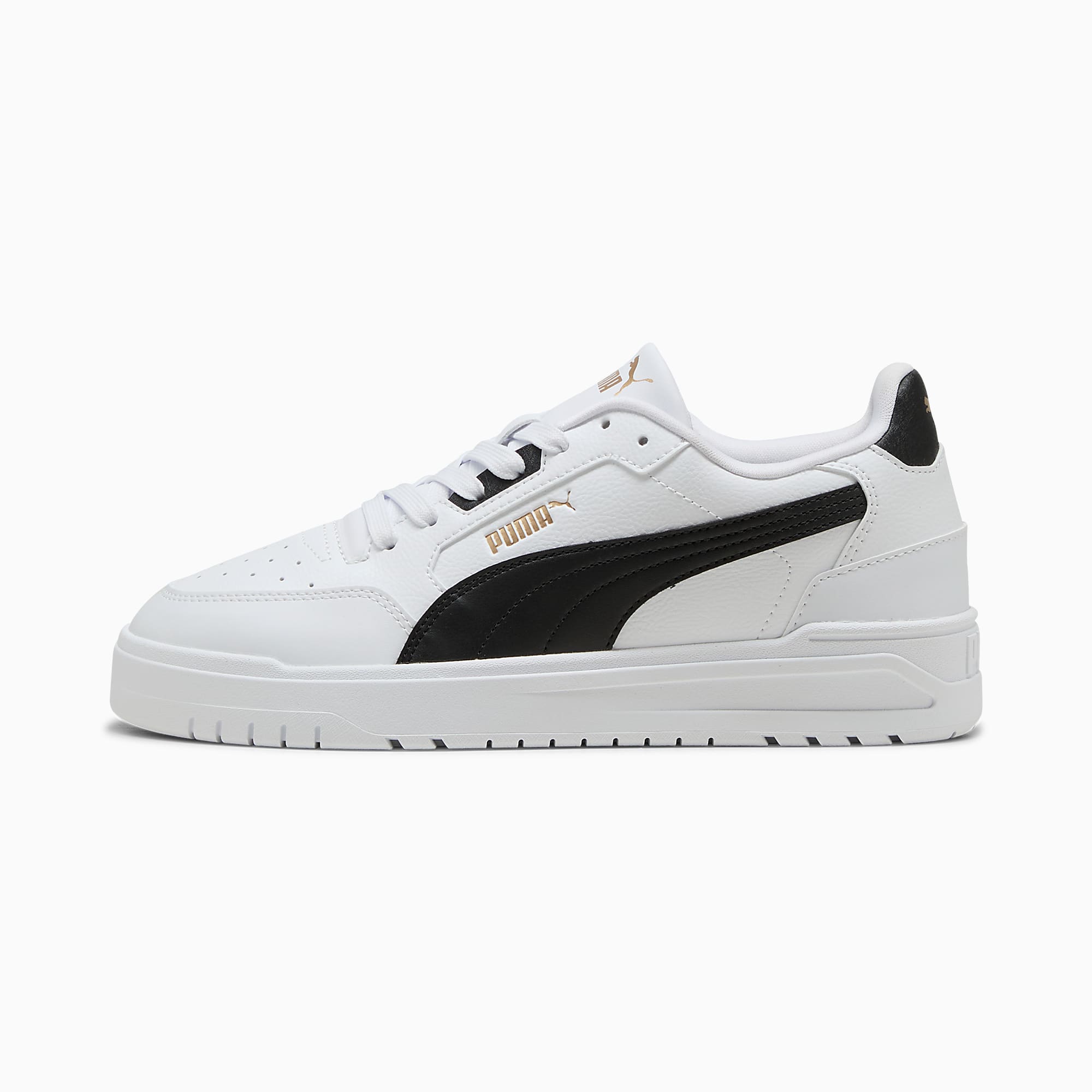 Shuffle Downtown UNISEX Ayakkabı - PUMA White-PUMA Black-PUMA Gold - 402596_02 - Görsel 1