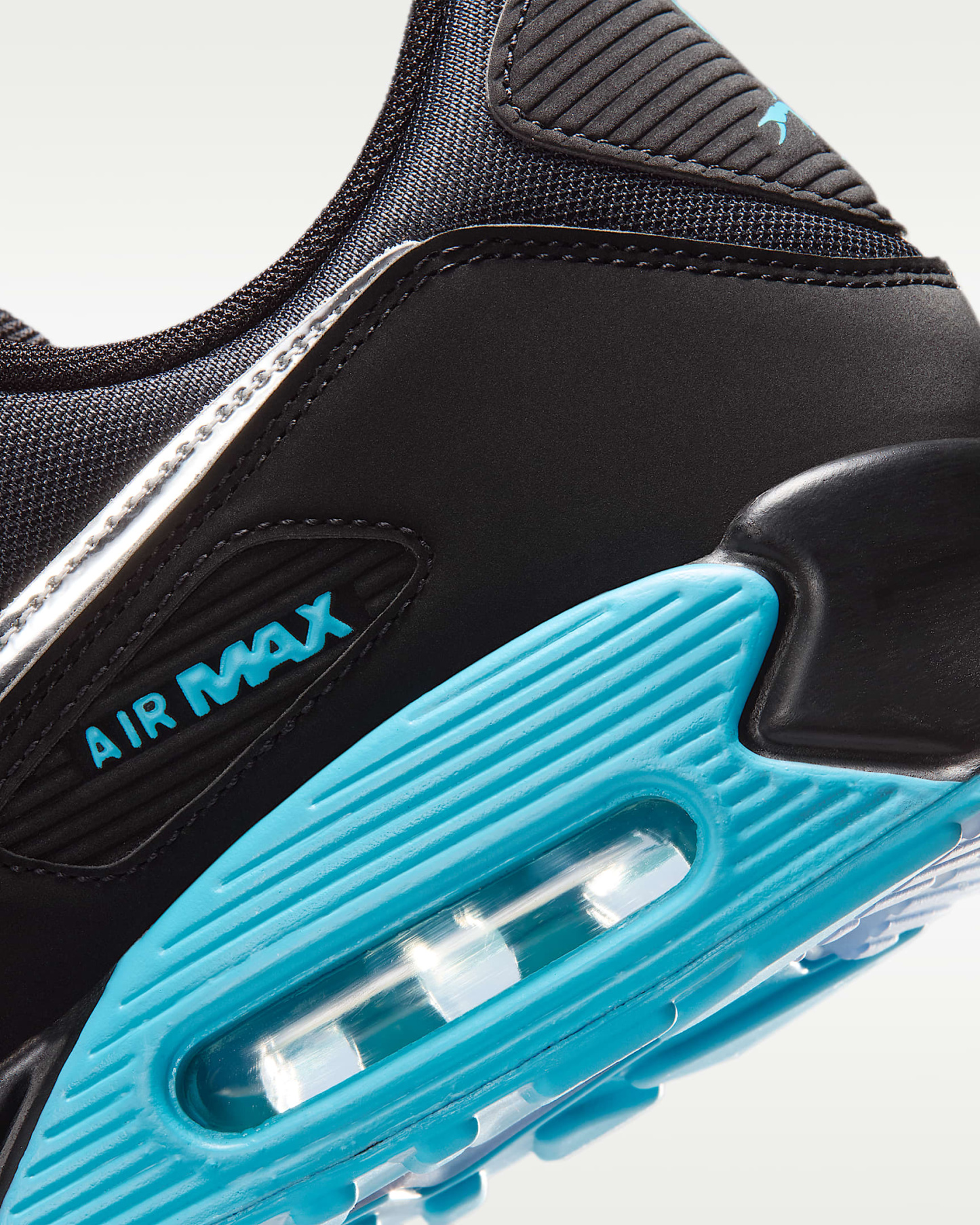 Nike Air Max 90 Premium "Scorpion" Erkek Ayakkabısı - Siyah/Gamma Blue/Ice/Chrome