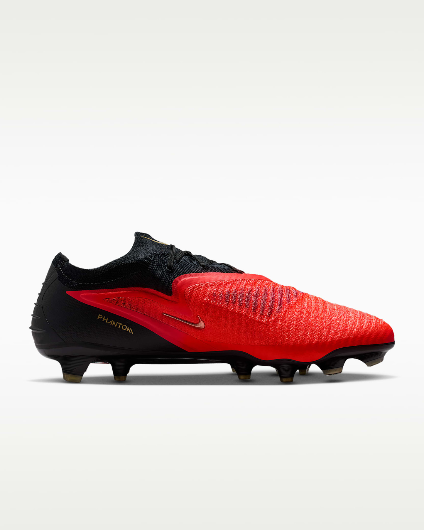 Nike Phantom 6 Low Elite Kuru Çim Zemin Kramponu - Bright Crimson/Bright Crimson/Siyah