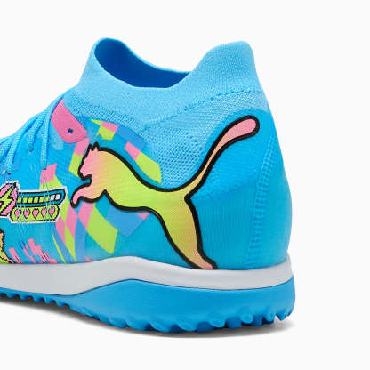 FUTURE 9 MATCH ADVANCED LEVEL TT UNISEX Krampon - PUMA White-Blue Glimmer-Pink Glimmer-Yellow Alert - 109214_01 - Görsel 3