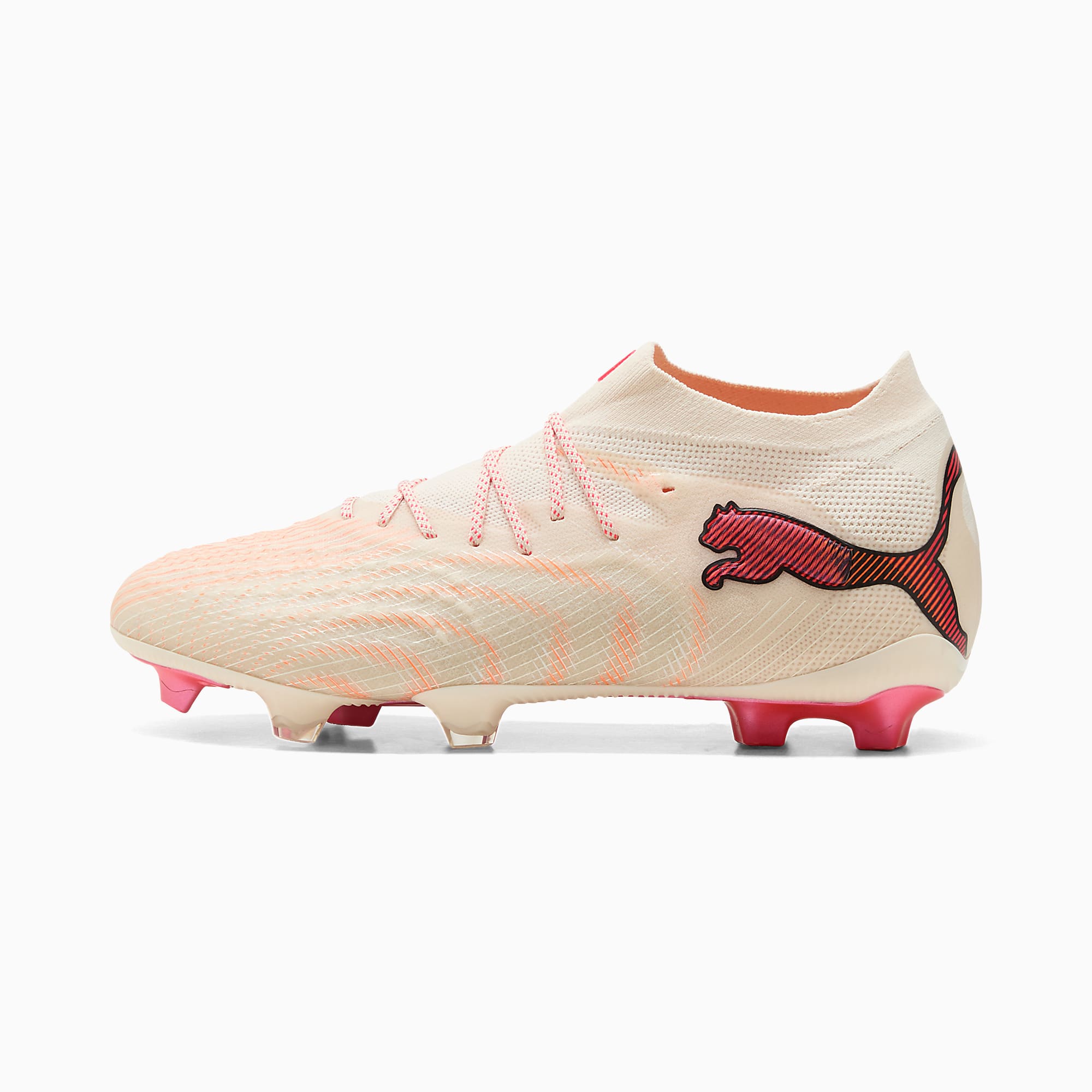 FUTURE 9 ULTIMATE FG UNISEX Krampon - Sugared Almond-PUMA White-Ultra Red-PUMA Black - 109121_01 - Görsel 1