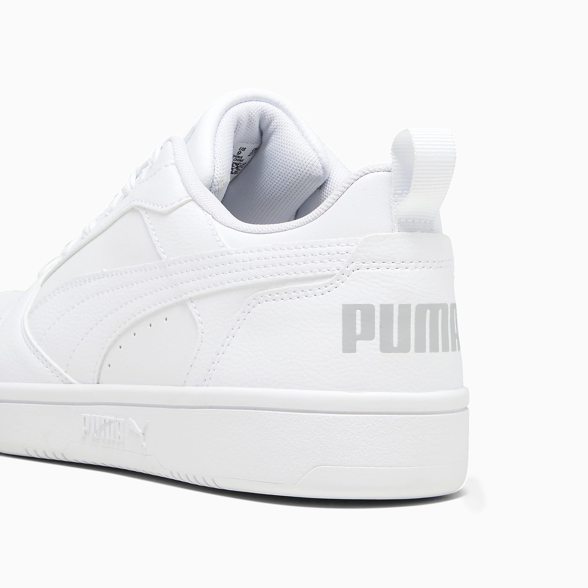 Rebound V6 Low UNISEX Ayakkabı - PUMA White-Cool Light Gray - 406388_03 - Görsel 5