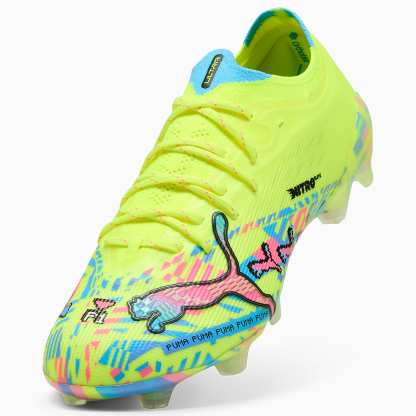 ULTRA NITRO™ 7 ULTIMATE ADVANCED LEVEL FG UNISEX Krampon - PUMA White-Blue Glimmer-Pink Glimmer-Yellow Alert - 109238_01 - Görsel 6
