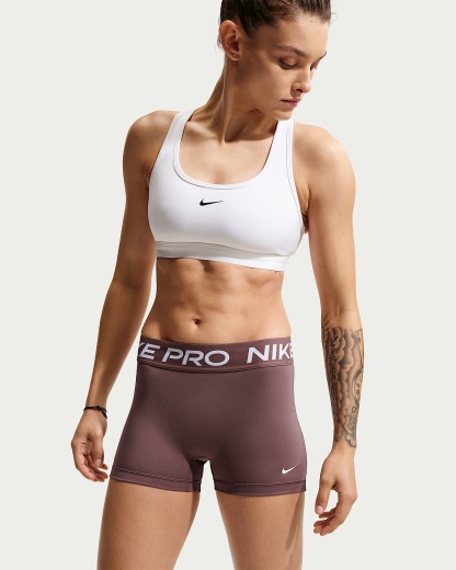 Nike Pro Normal Belli 8 cm Kadın Bisiklet Şortu - Tattoo/Beyaz