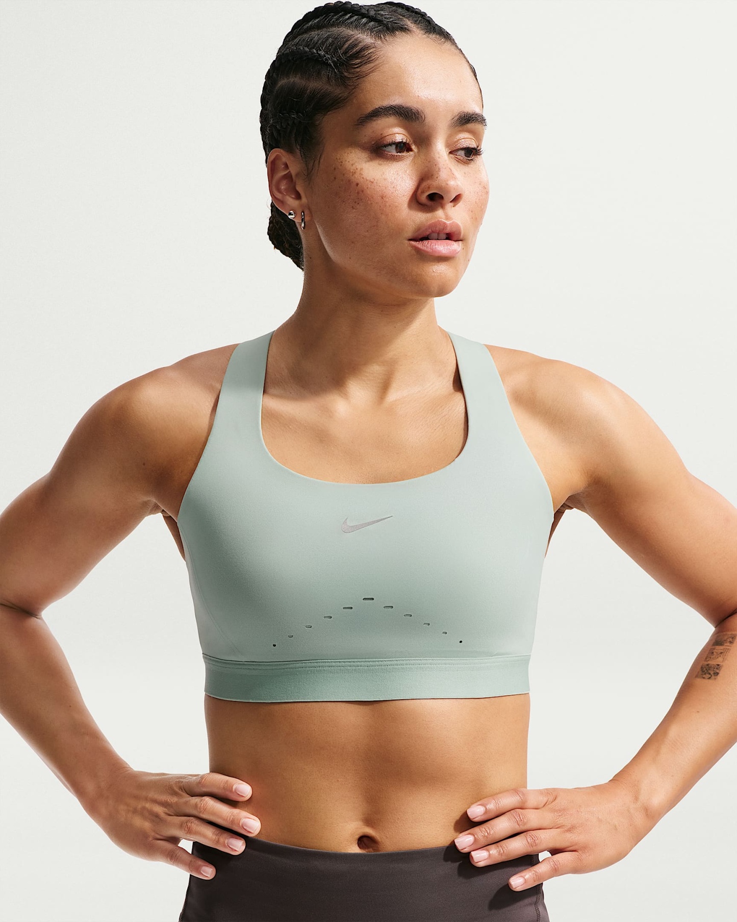 Nike Swift Yüksek Destekli Hafif Astarlı Kadın Spor Sütyeni - Steam
