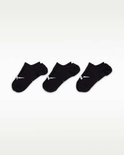 Nike Everyday Plus Lightweight Kadın Antrenman Babet Çorapları (3 Çift) - Siyah/Beyaz