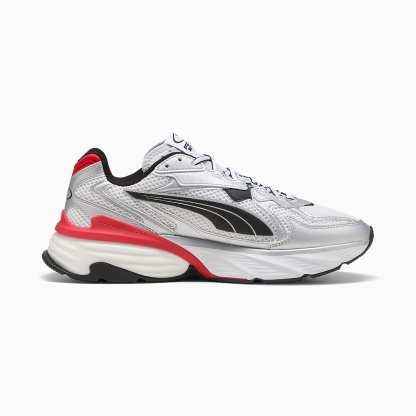 PUMA Fade UNISEX Ayakkabı - PUMA Silver-PUMA White-For All Time Red - 406203_12 - Görsel 7