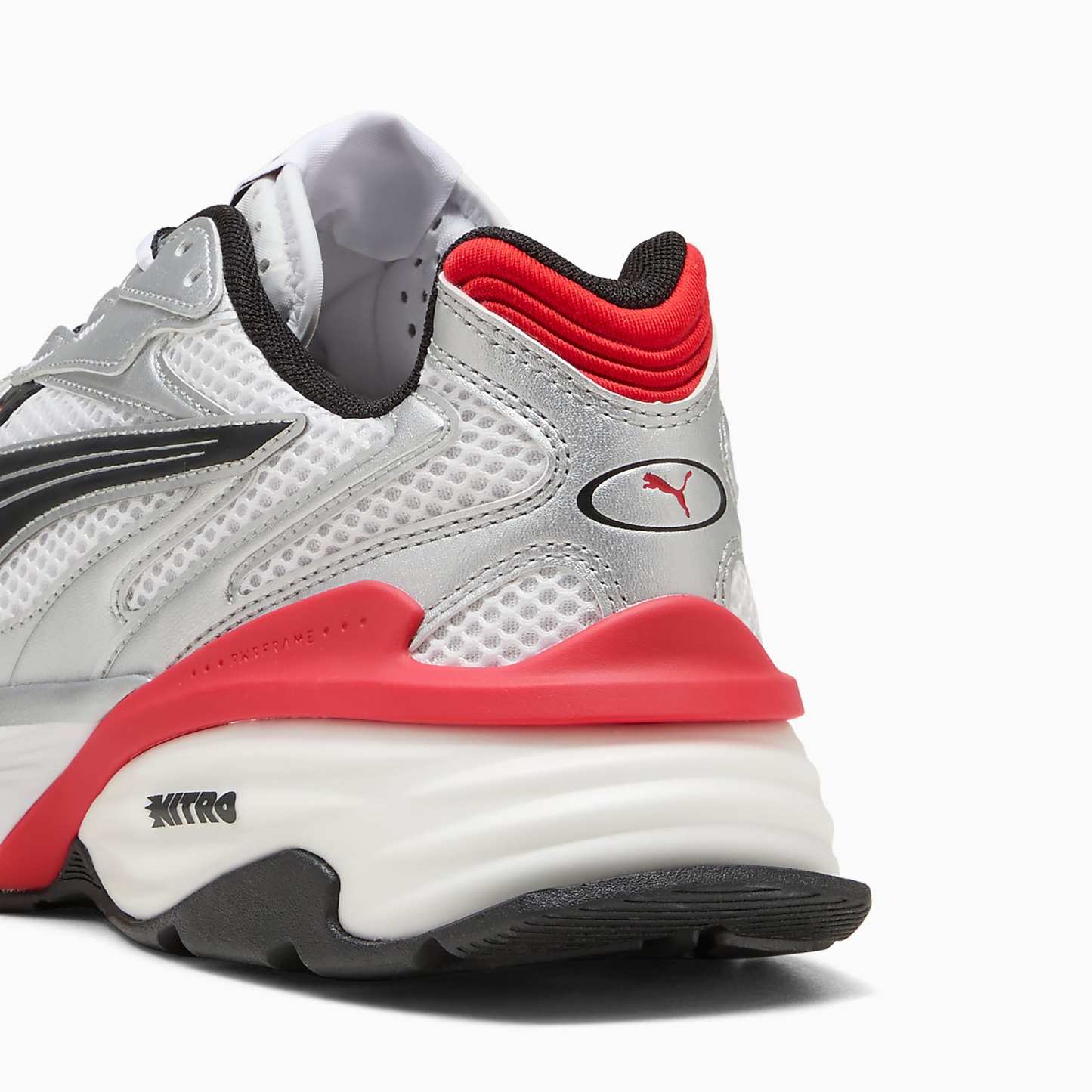PUMA Fade UNISEX Ayakkabı - PUMA Silver-PUMA White-For All Time Red - 406203_12 - Görsel 5