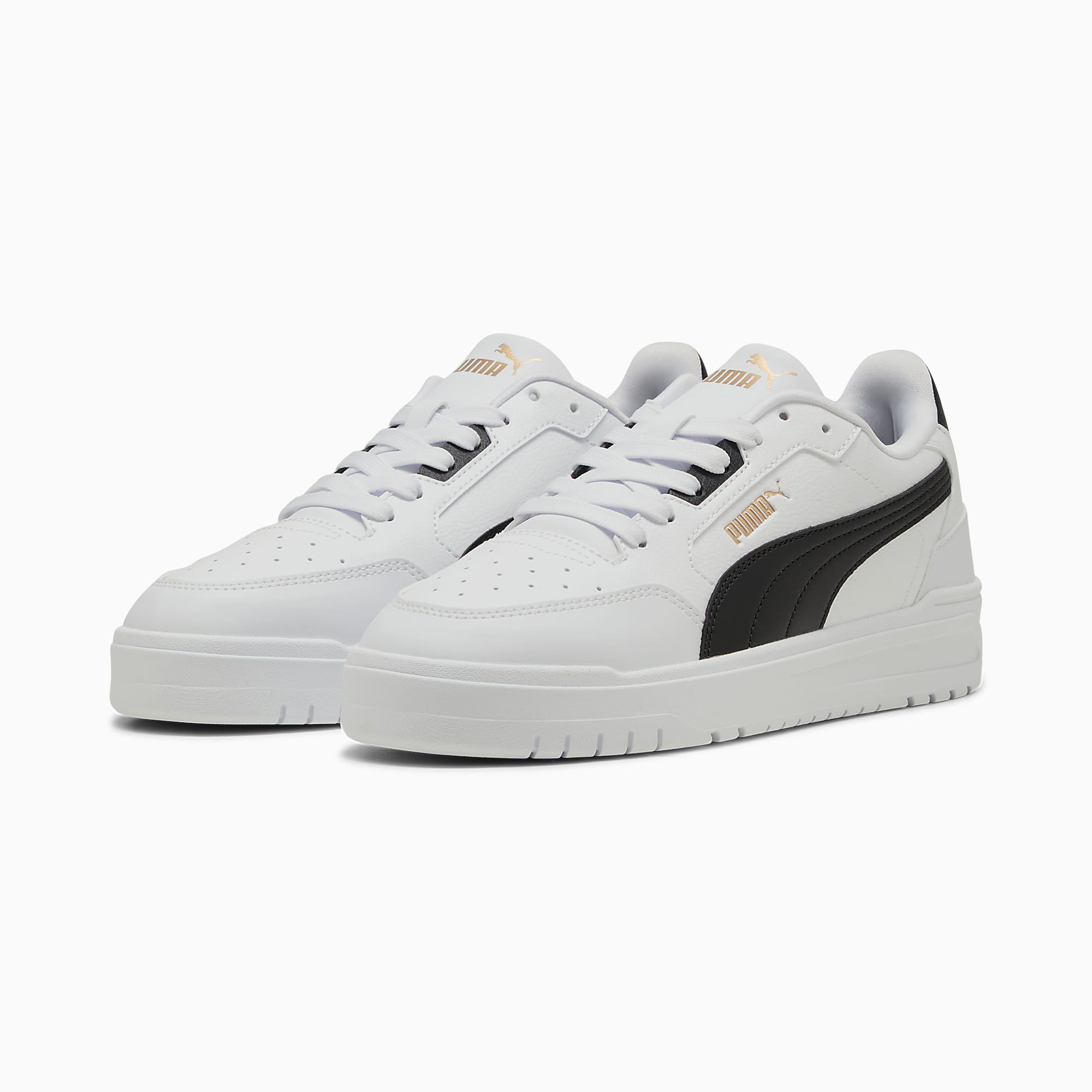 Shuffle Downtown UNISEX Ayakkabı - PUMA White-PUMA Black-PUMA Gold - 402596_02 - Görsel 2