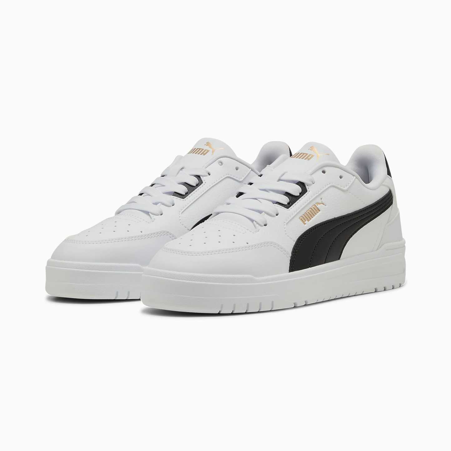 Shuffle Downtown UNISEX Ayakkabı - PUMA White-PUMA Black-PUMA Gold - 402596_02 - Görsel 2