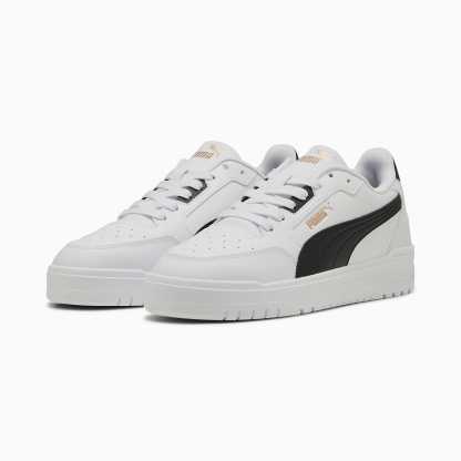 Shuffle Downtown UNISEX Ayakkabı - PUMA White-PUMA Black-PUMA Gold - 402596_02 - Görsel 2