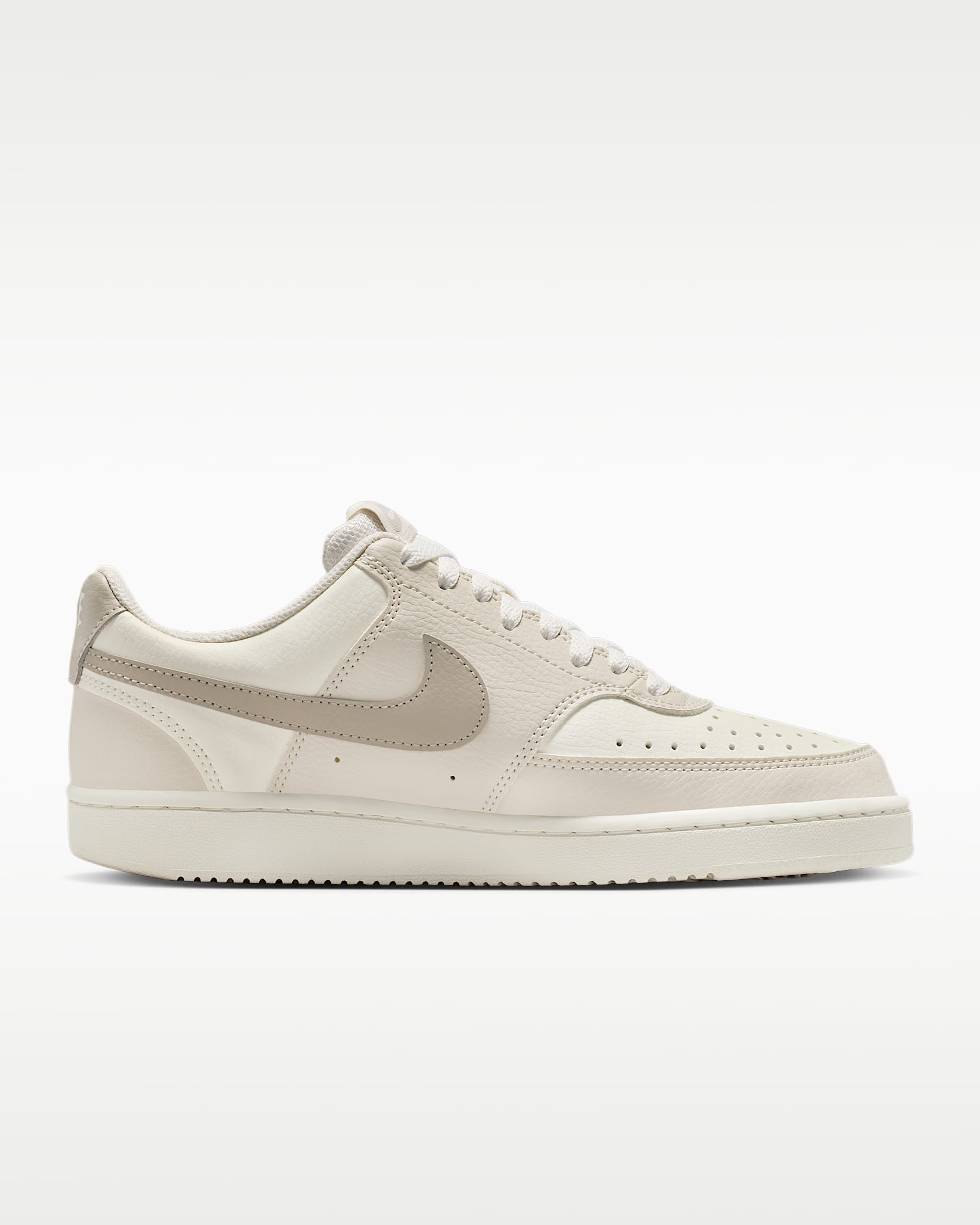 Nike Court Vision Low SE "Stitched Floral" Kadın Ayakkabısı - Sail/Light Orewood Brown/Cream II