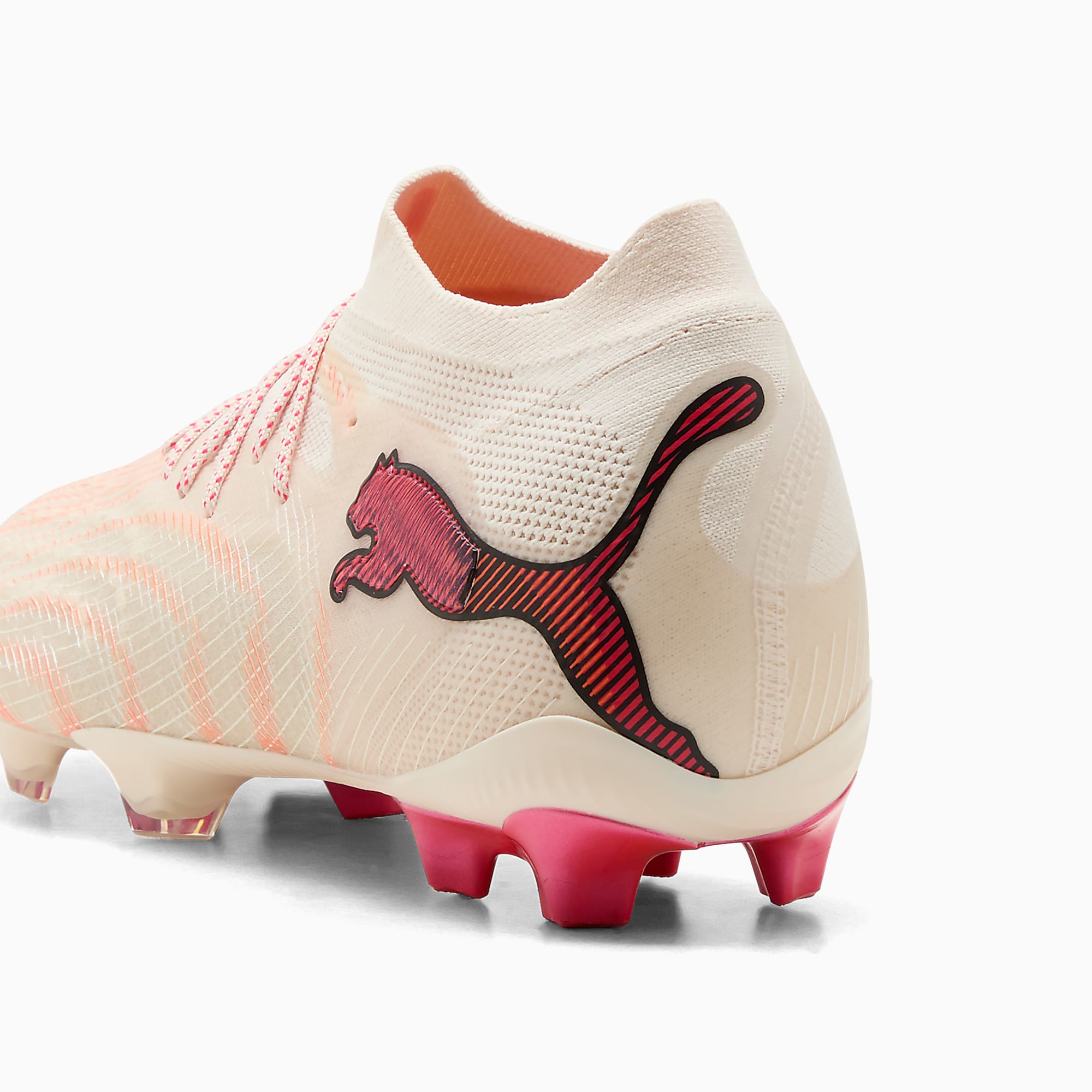 FUTURE 9 ULTIMATE FG UNISEX Krampon - Sugared Almond-PUMA White-Ultra Red-PUMA Black - 109121_01 - Görsel 5