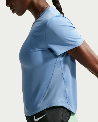 Nike Tempo Dri-FIT Kısa Kollu Kadın Koşu Üstü - Work Blue
