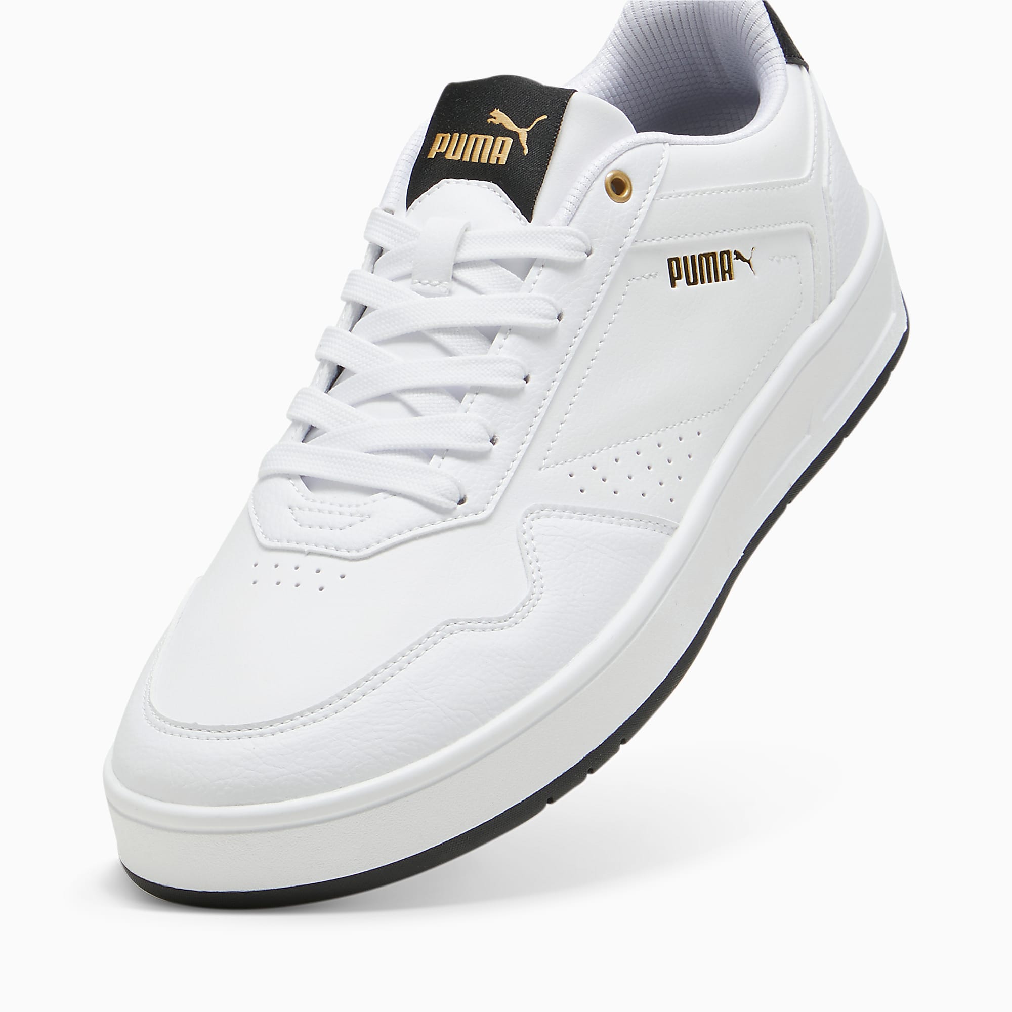 Court CLASSIC Ayakkabı - PUMA White-PUMA Black-PUMA Gold - 395018_07 - Görsel 6