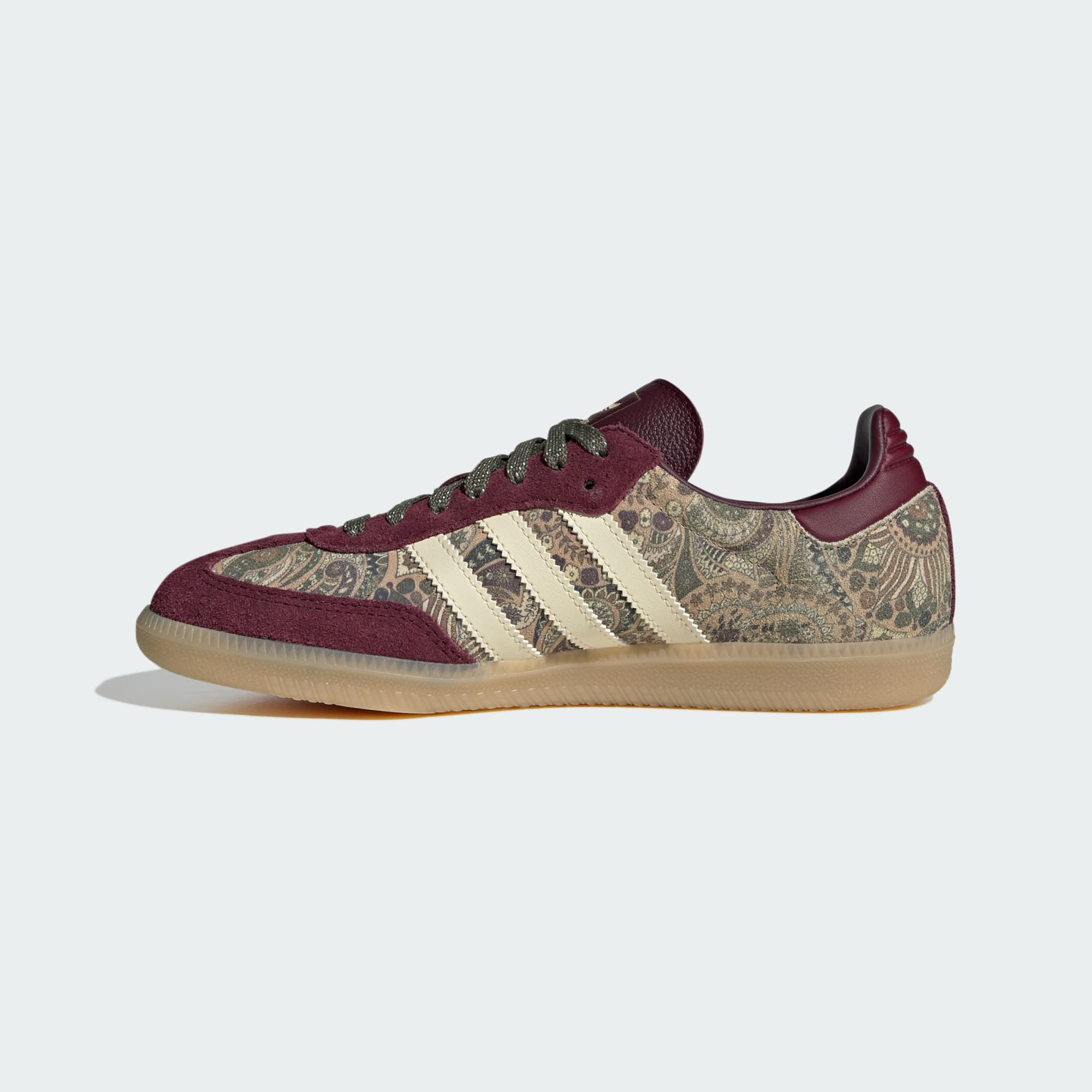 SAMBA OG X LIBERTY LONDON AYAKKABI - Maroon / Warm Vanilla / Olive Strata - KH9802 - Görsel 6