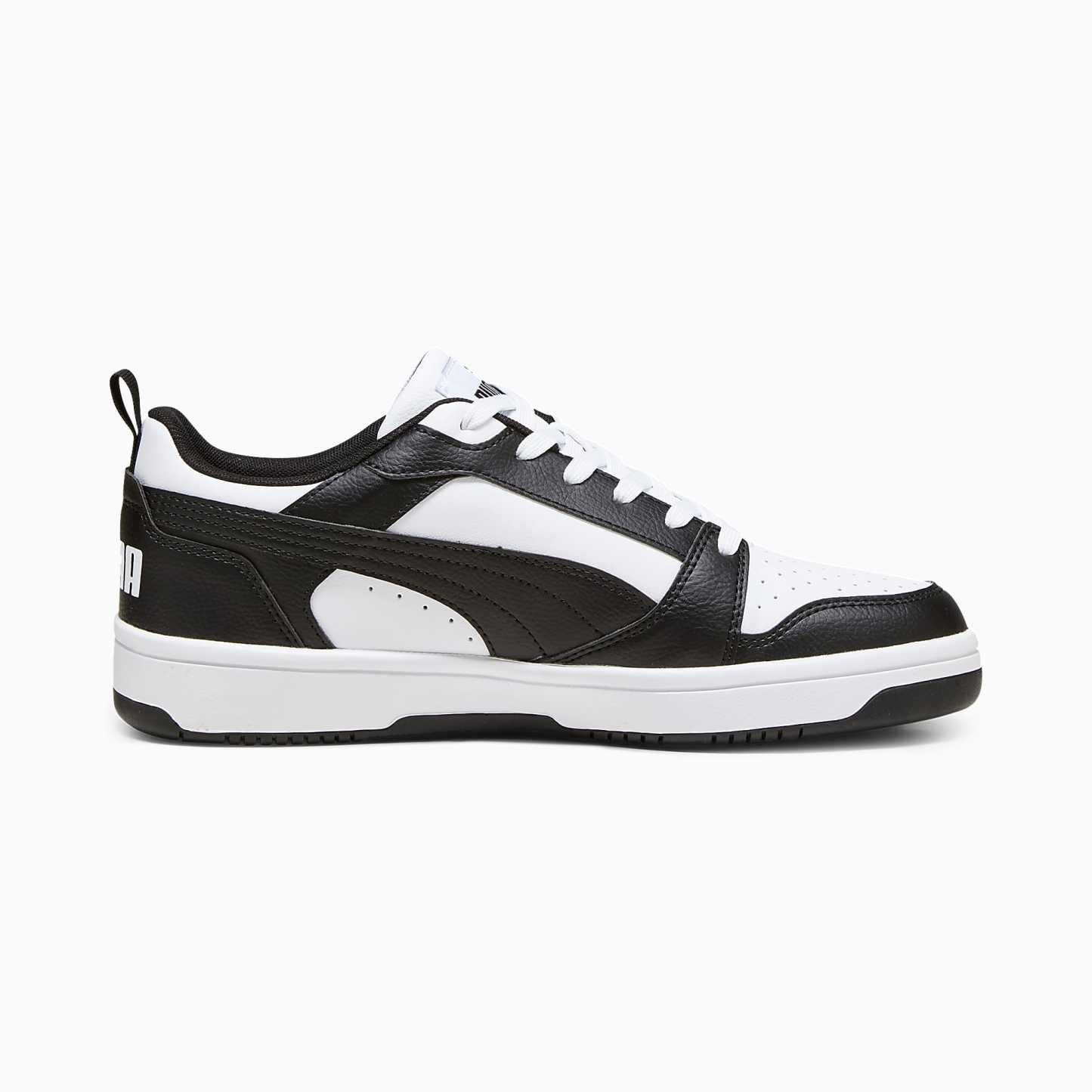 Rebound V6 Low UNISEX Ayakkabı - Puma White-Puma Black-Puma White - 406388_01 - Görsel 7