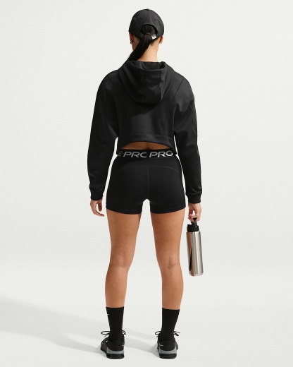 Nike Pro Normal Belli 8 cm Kadın Bisiklet Şortu - Siyah/Beyaz