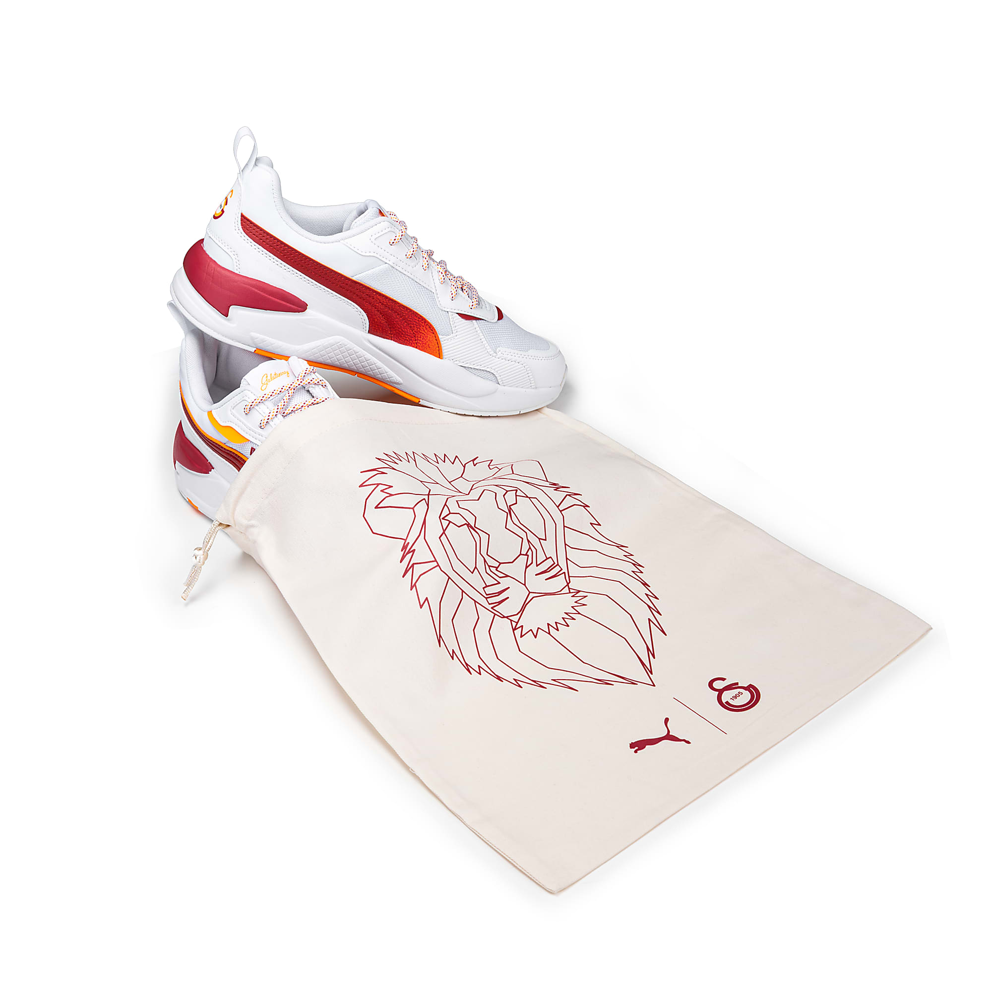 GALATASARAY X-RAY Ayakkabı - PUMA White-Intense Orange-Red Rhythm - 406815_02 - Görsel 7