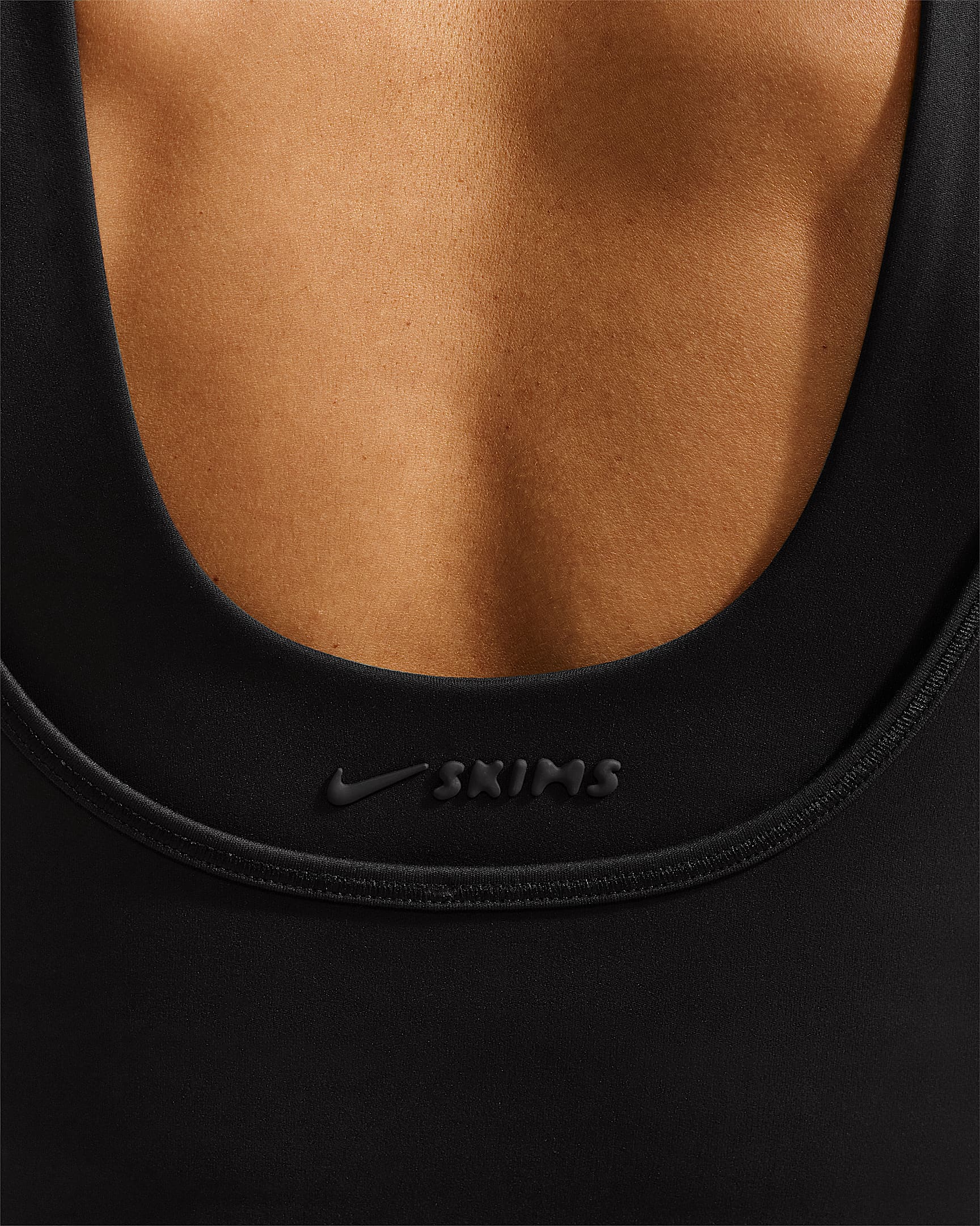 NikeSKIMS Mat Çift Askılı Yuvarlak Yaka Kadın Atleti - NSKM Obsidian/NSKM Obsidian