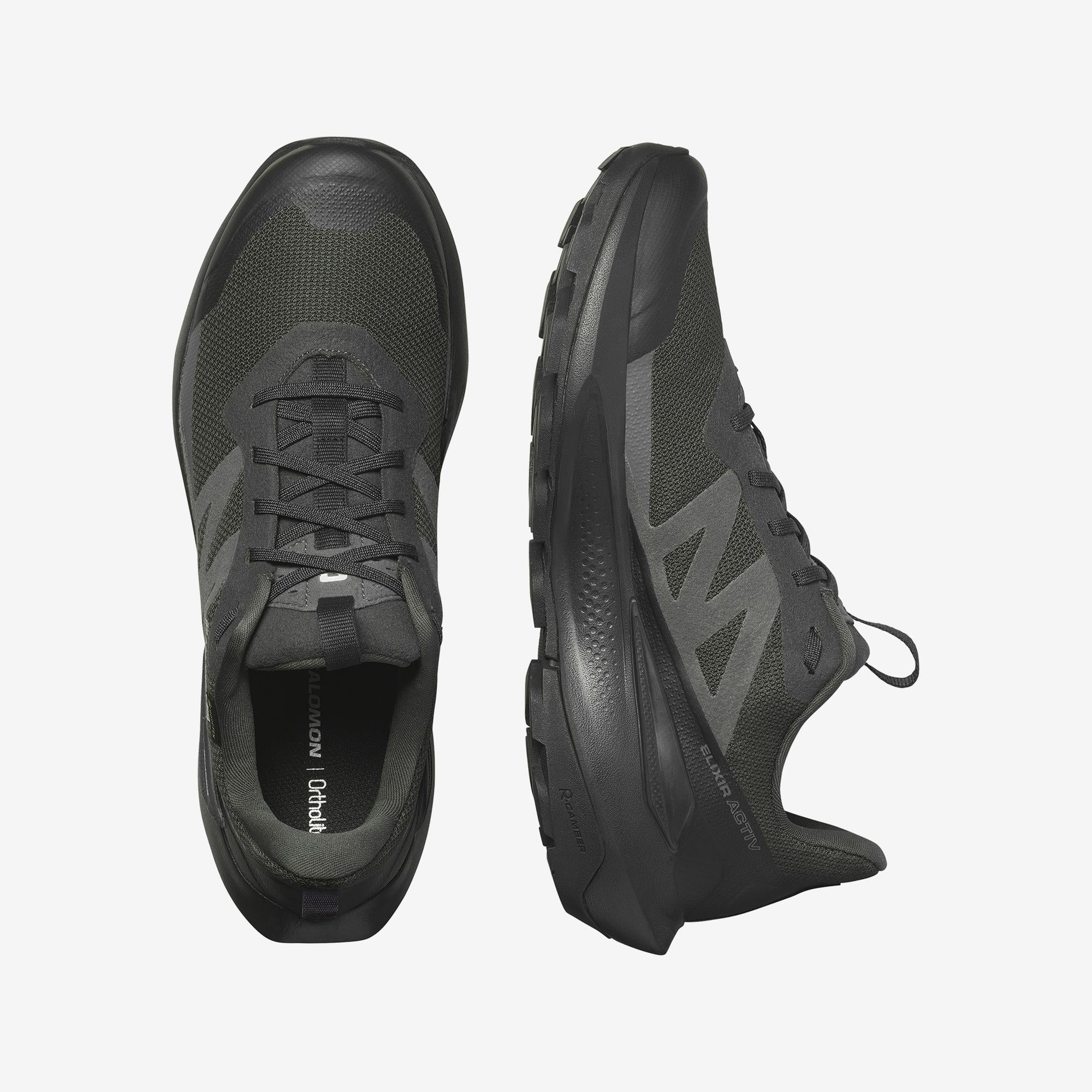 Salomon Elixir Activ Gore-Tex Erkek Outdoor Ayakkabı - Siyah - Siyah - L47456100 - image 2