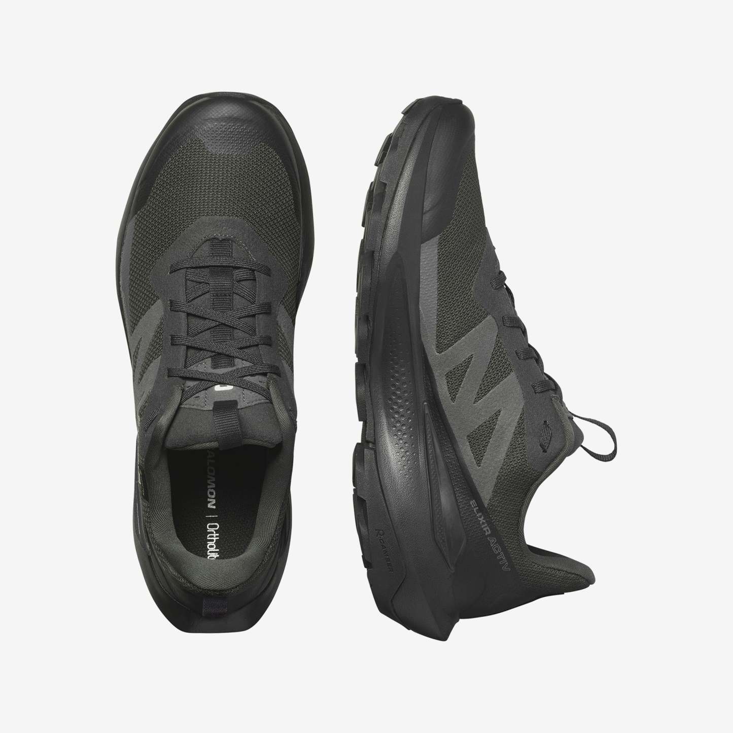 Salomon Elixir Activ Gore-Tex Erkek Outdoor Ayakkabı - Siyah - Siyah - L47456100 - image 2